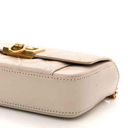 Givenchy Goatskin Quilted GV3 Mini Pocket Convertible Bag Natural 10 of 11