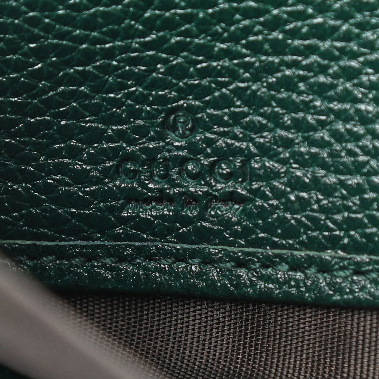 Gucci Grainy Calfskin Zumi Zip Around Wallet Vintage Green 6 of 7