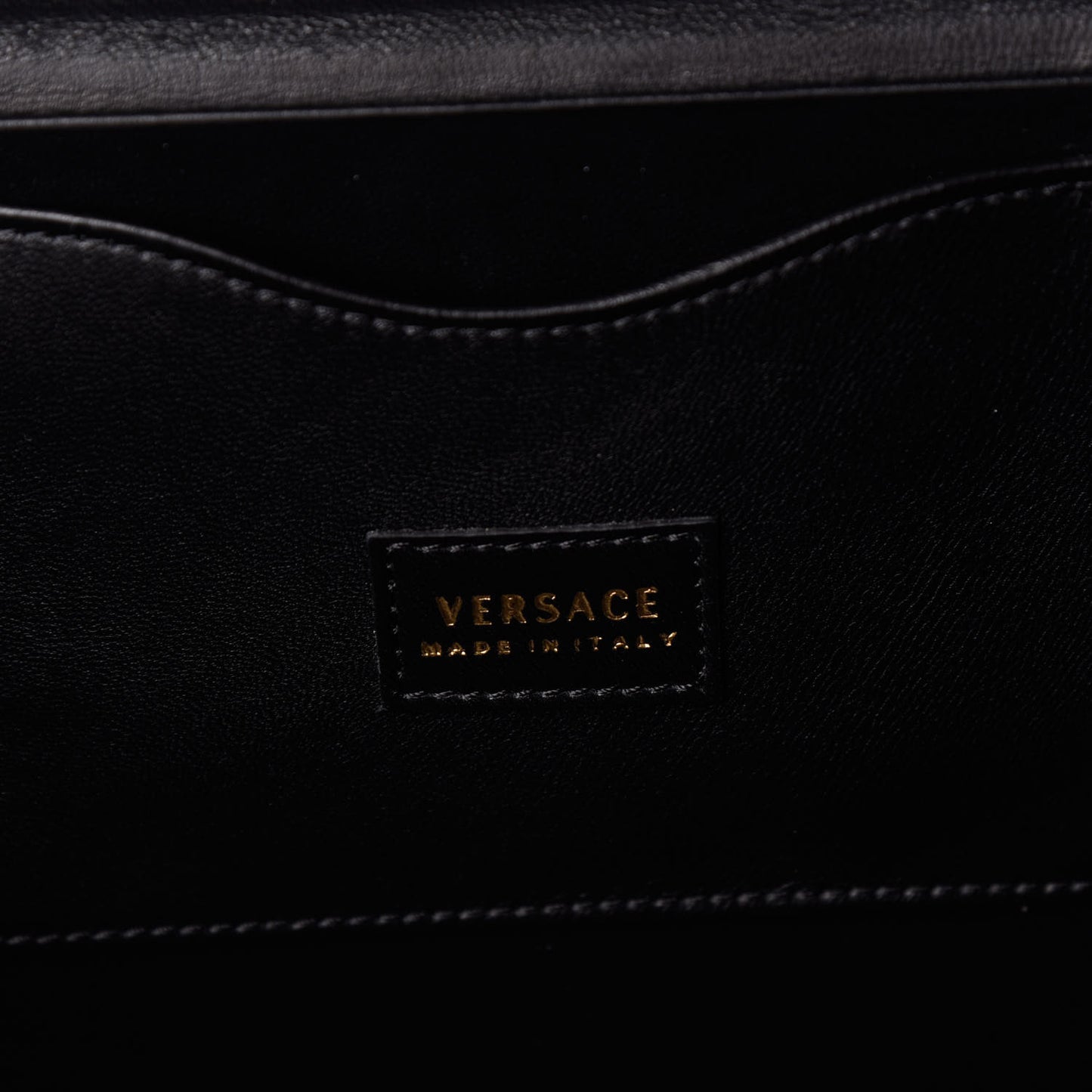 Calfskin Medusa Vanity Train Case Black