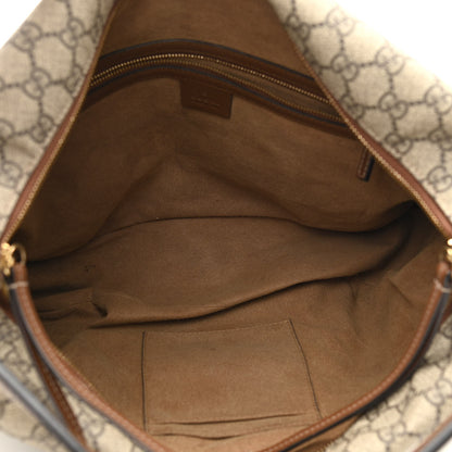 Gucci GG Supreme Monogram Large Linea A Hobo Light Brown 5 of 9