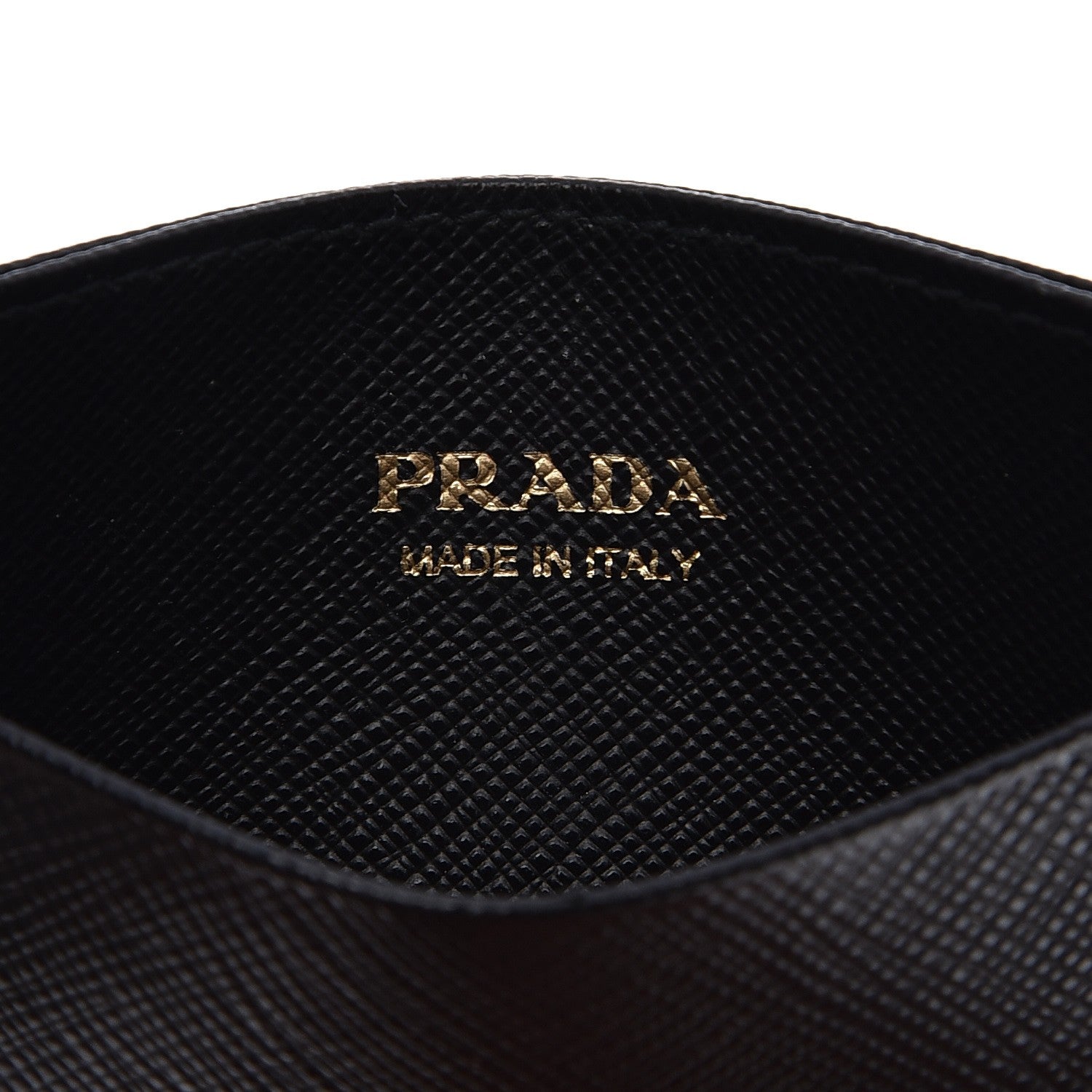 Prada Saffiano Metal Card Case Black 6 of 6