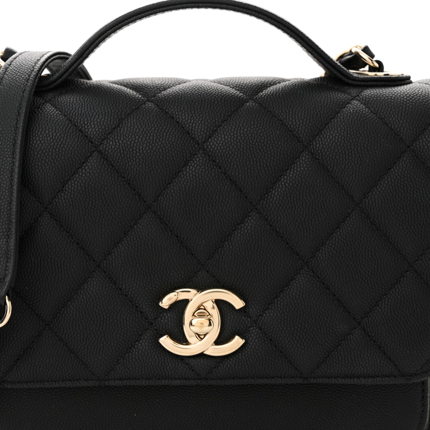 Caviar Quilted Medium Business Affinity Flap Black