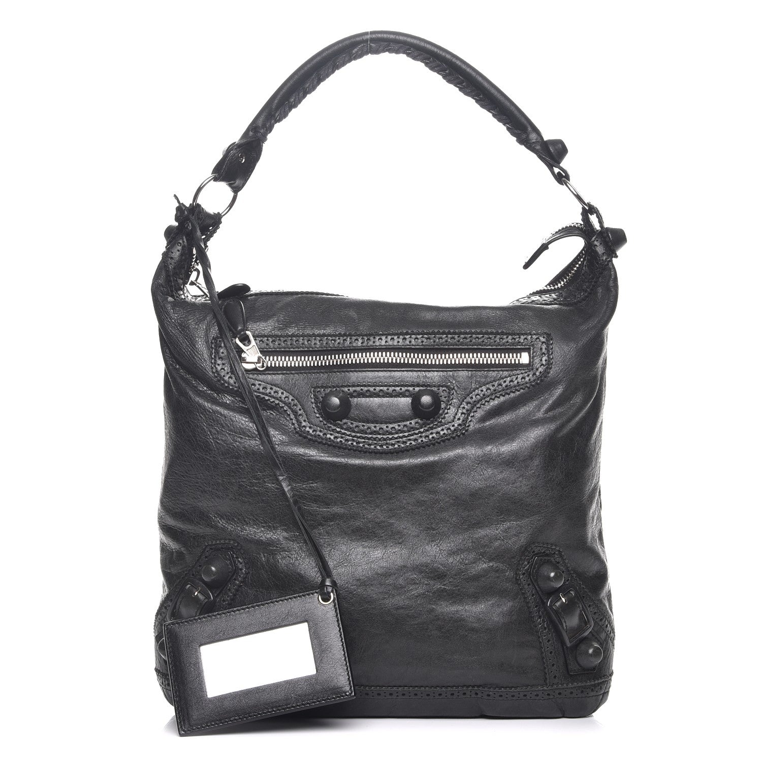 Balenciaga Agneau Giant Brogues Hardware Day Hobo Black 1 of 7