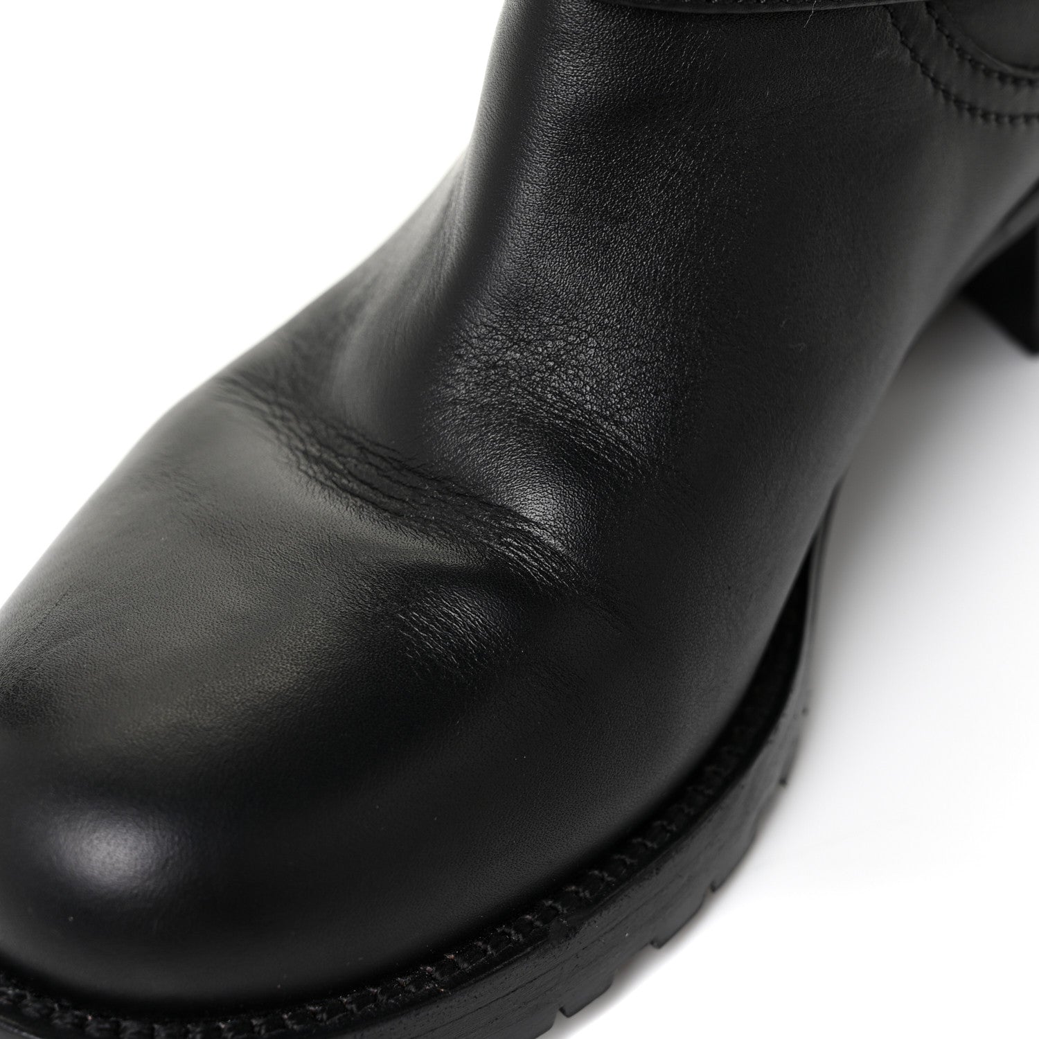 Valentino Garavani Calfskin Rockstud 30mm Biker Boots 37 Black 14 of 16