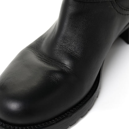 Valentino Garavani Calfskin Rockstud 30mm Biker Boots 37 Black 14 of 16