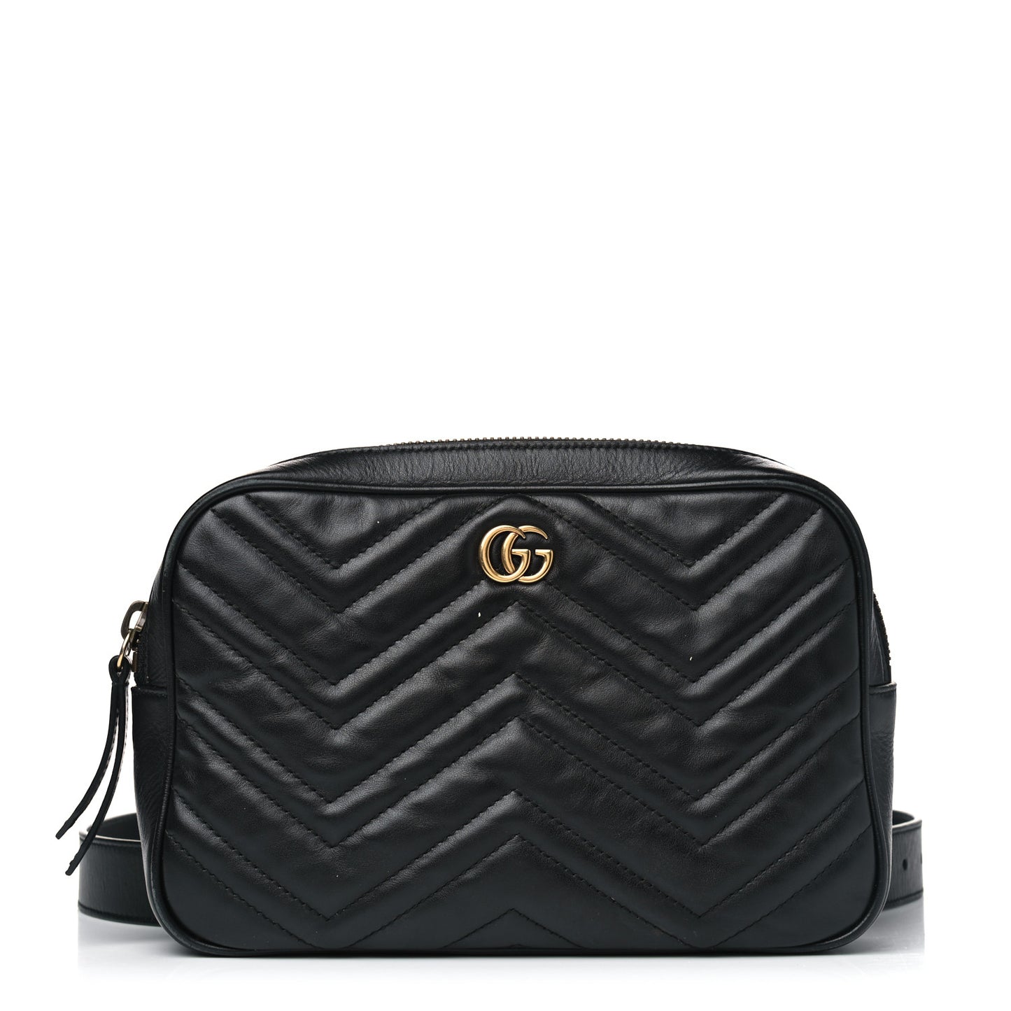 Calfskin Matelasse Mens GG Marmont Belt Bag 100 40 Black