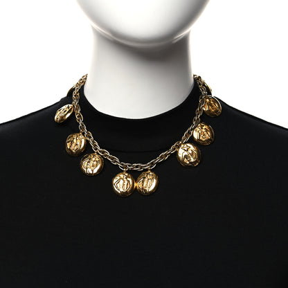 Chanel Metal Mademoiselle Medallion Necklace Gold 2 of 5
