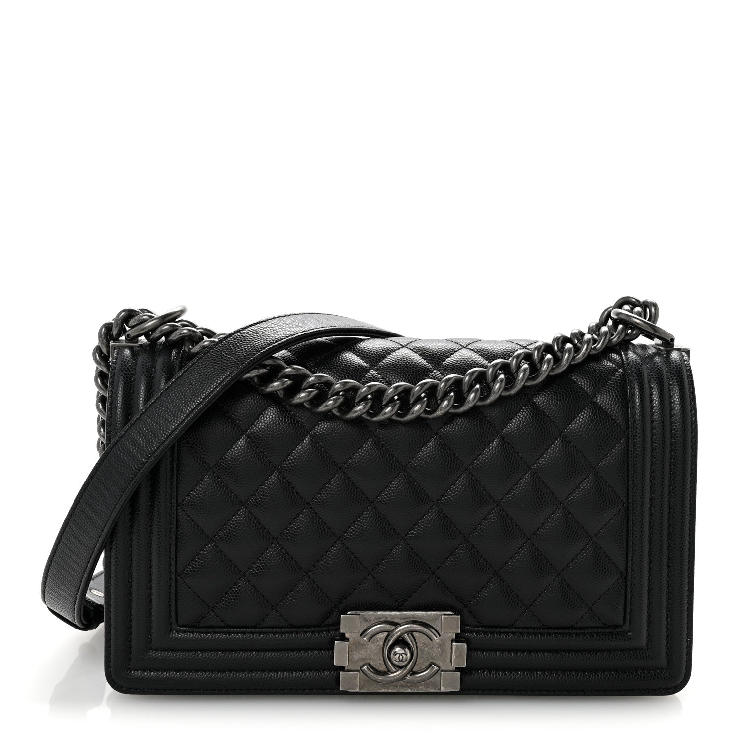 Chanel Caviar Quilted Medium Boy Flap Black 1 of 12
