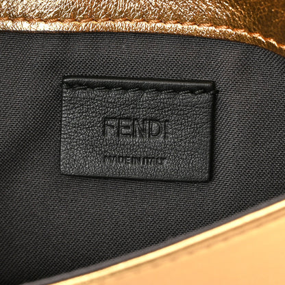 Fendi Vitello Catalan Mirror Flowerland Tube Wallet On Chain Gold 6 of 11