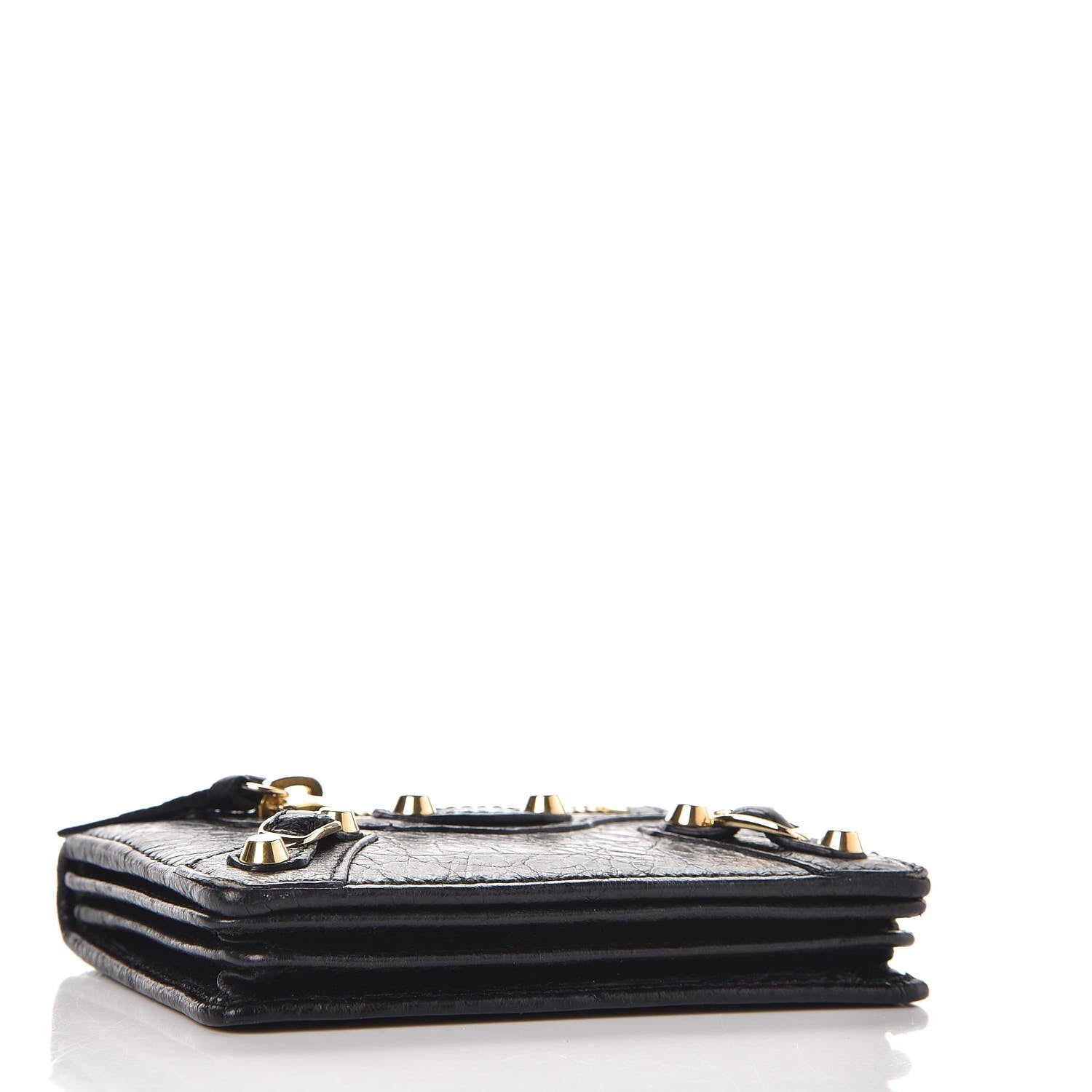 Balenciaga Agneau Classic Gold Hardware Card Case Black 4 of 8