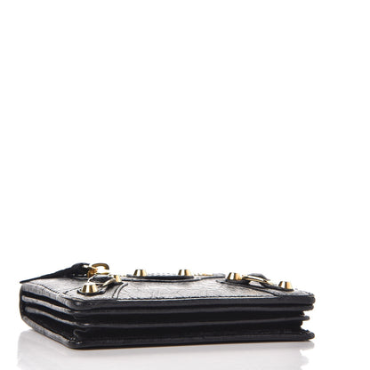 Balenciaga Agneau Classic Gold Hardware Card Case Black 4 of 8