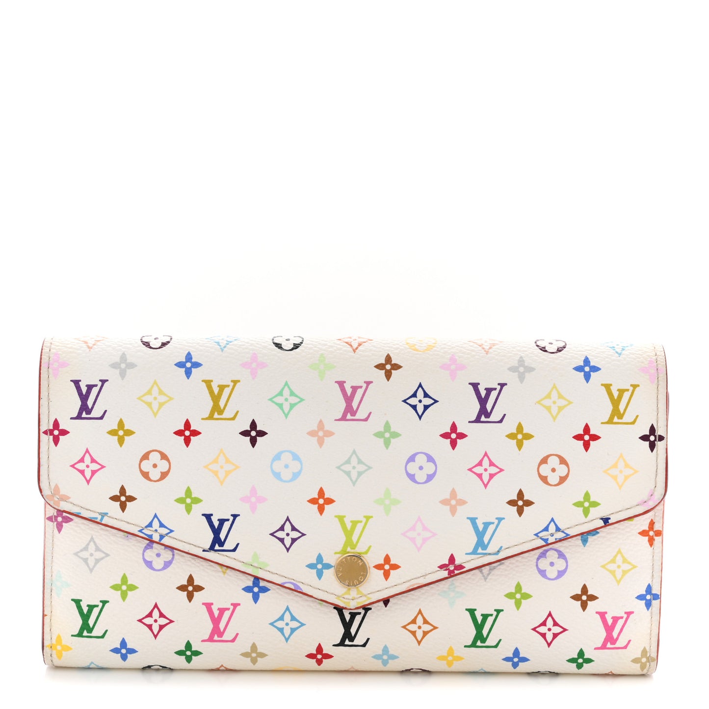 Monogram Multicolor Sarah Wallet NM White Litchi