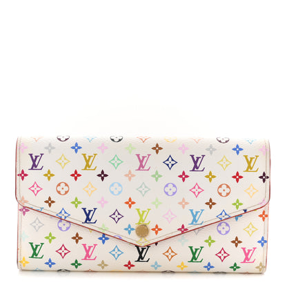 Louis Vuitton Monogram Multicolor Sarah Wallet NM White Litchi 1 of 10