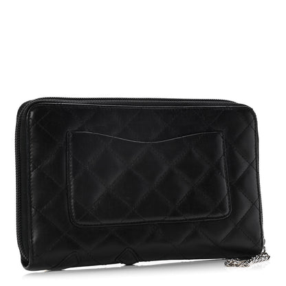 Chanel Calfskin Cambon Zip Around Organizer Wallet Black 3 of 21