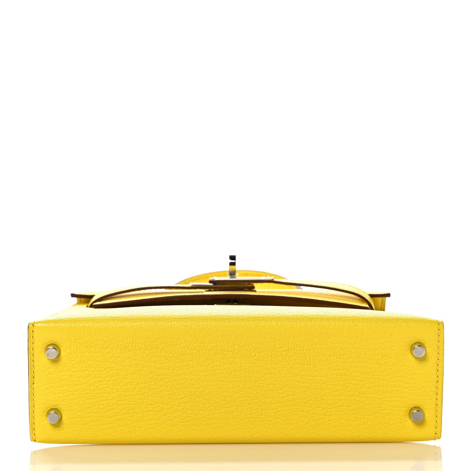 Hermes Chevre Mysore Mini Kelly Sellier 20 Jaune Citron 8 of 32