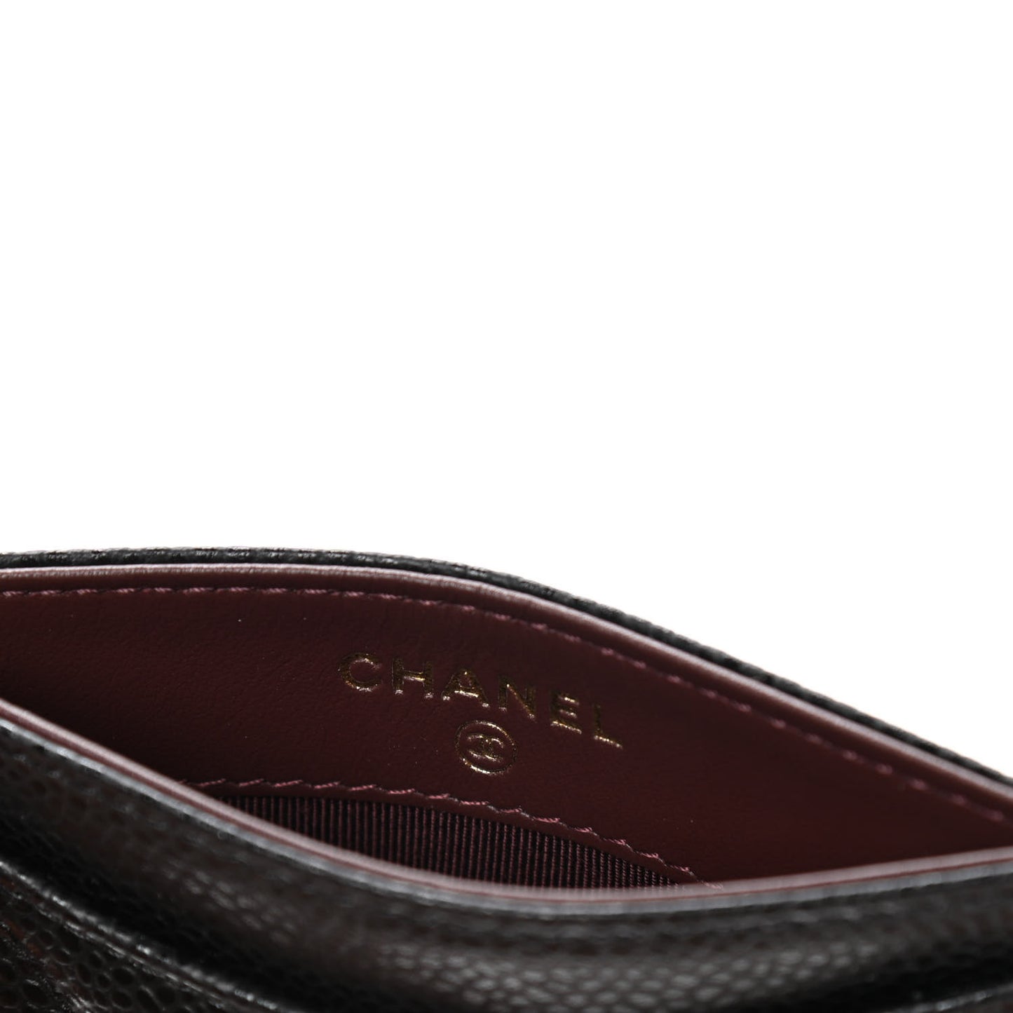 Caviar Quilted Card Holder Black