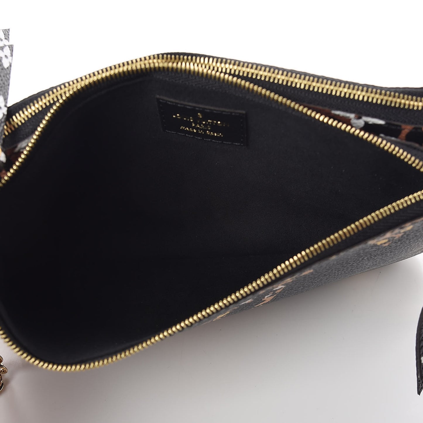 Monogram Giant Jungle Pochette Double Zip Black