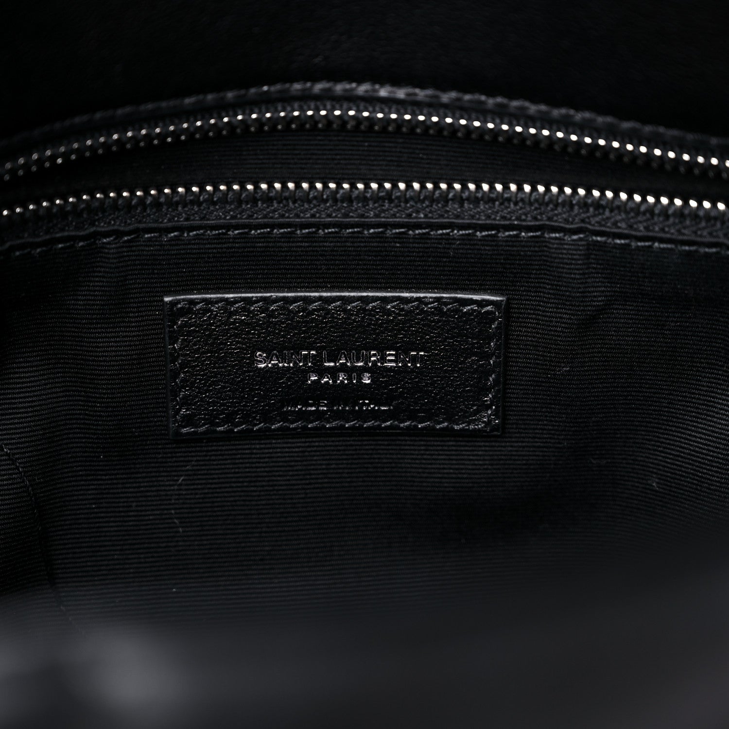 Saint Laurent Lambskin Quilted Medium Loulou Puffer Monogram Chain Satchel Black 7 of 13
