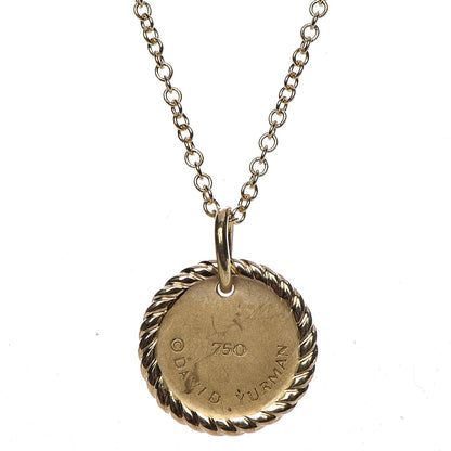 David Yurman 18K Yellow Gold Blue Sapphire Diamond Evil Eye Necklace 5 of 7
