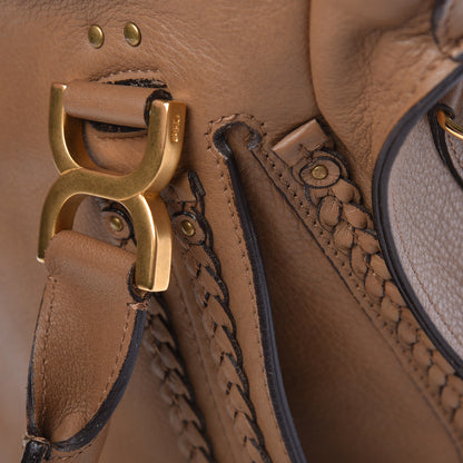 Chloe Calfskin Braided Medium Marcie Satchel Nut 16 of 17