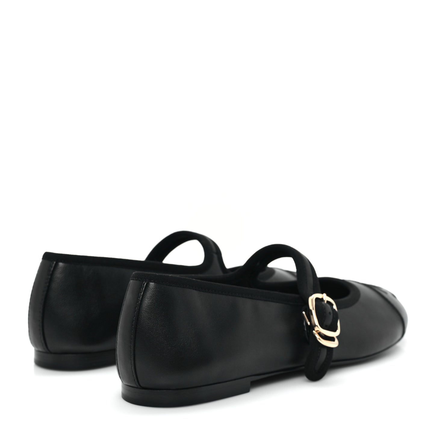 Lambskin Mary Jane Flats 37.5 Black