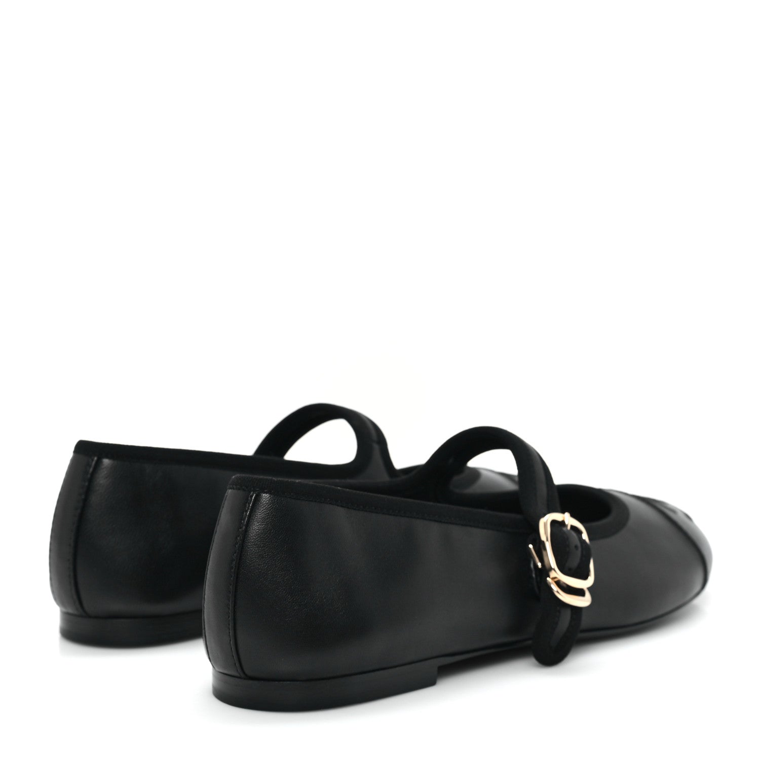 Chanel Lambskin Mary Jane Flats 37.5 Black 5 of 10