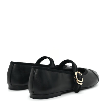 Chanel Lambskin Mary Jane Flats 37.5 Black 5 of 10