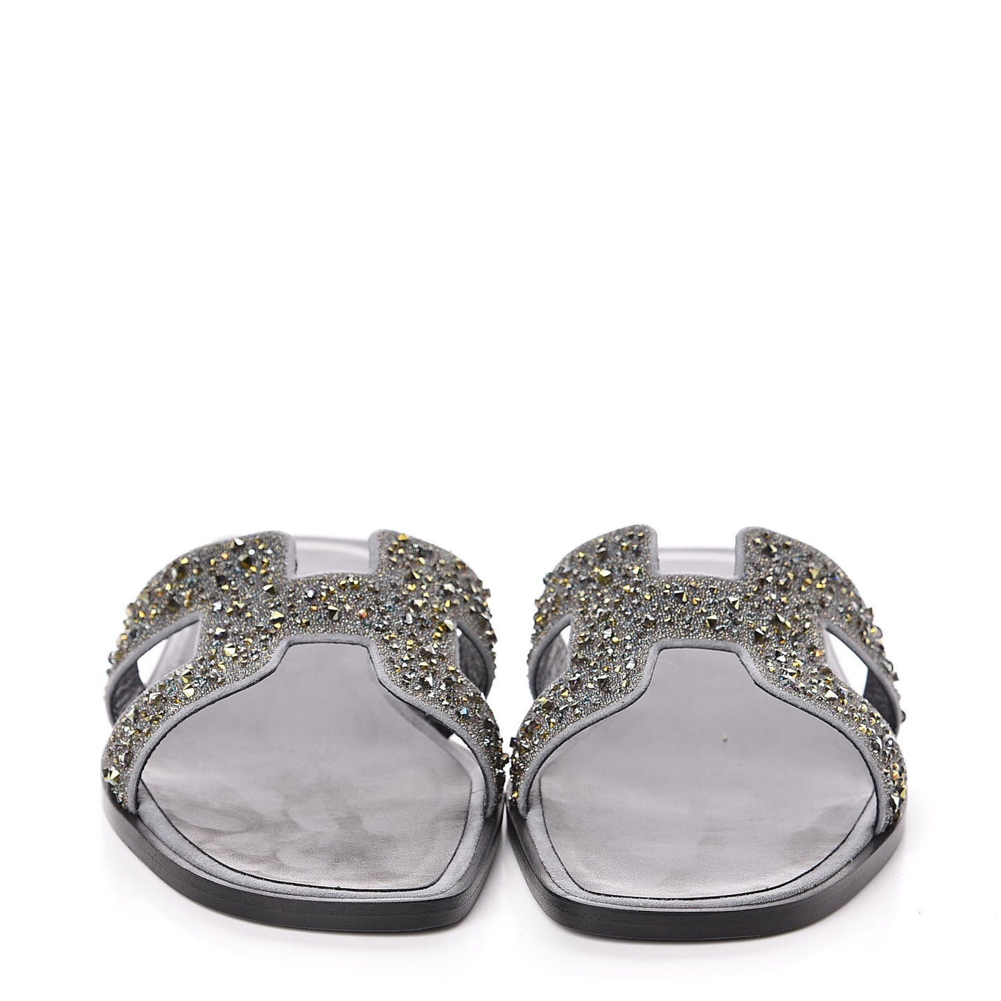 Goatskin Crystal Oran Sandals 40 Marine