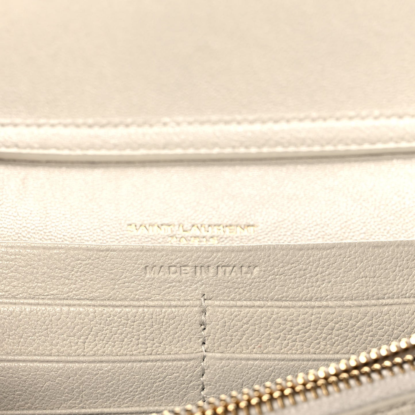 Lambskin Diamond Quilted Becky Chain Wallet Blanc Vintage