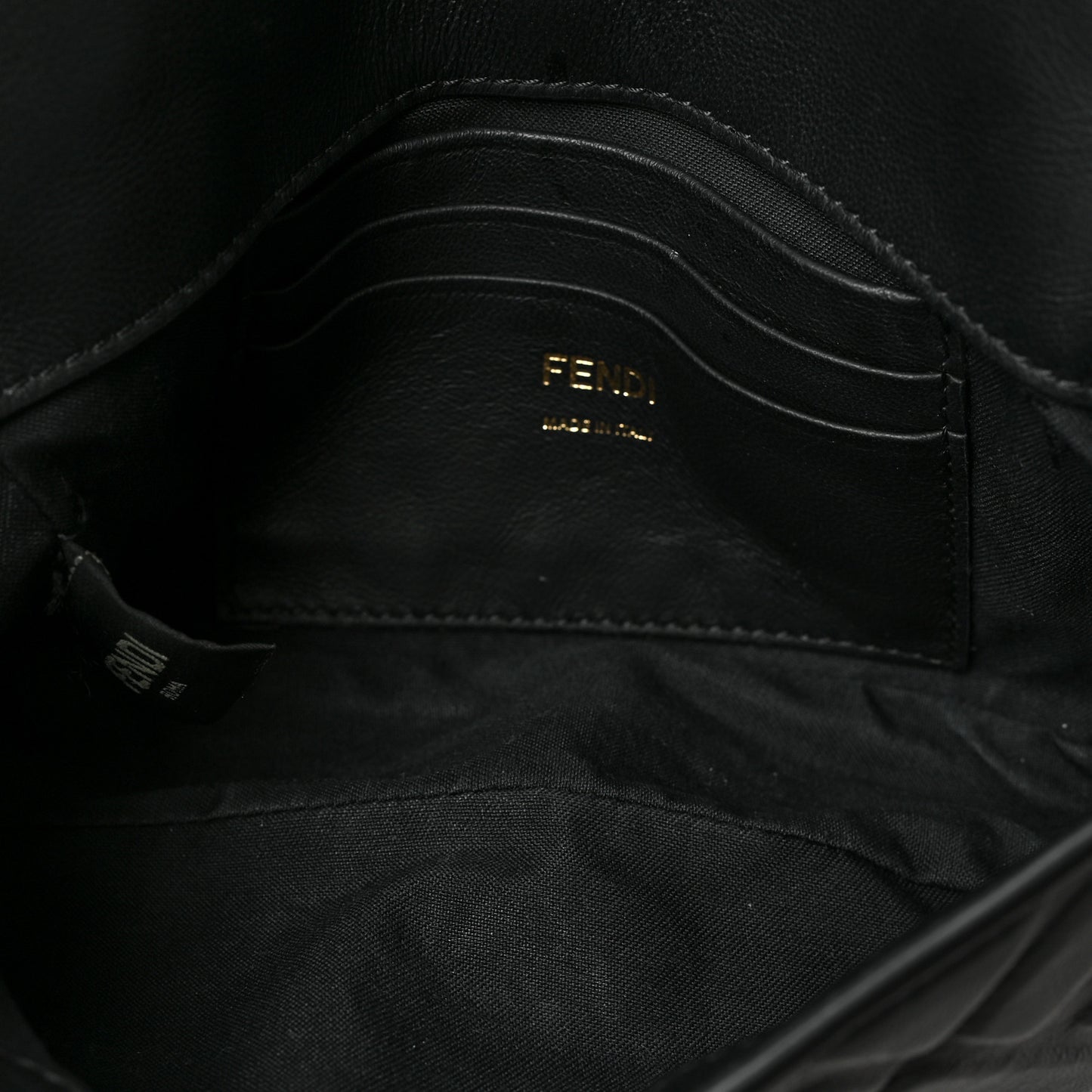 Nappa FF 1974 Embossed Mini Baguette Black