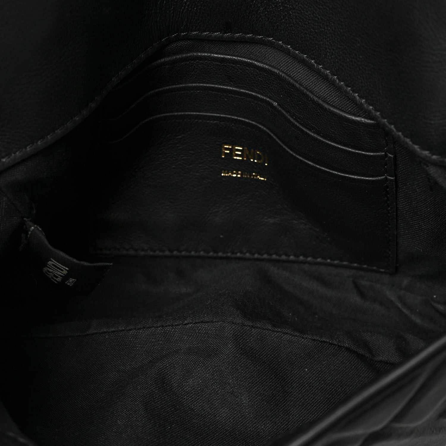 Fendi Nappa FF 1974 Embossed Mini Baguette Black 5 of 8