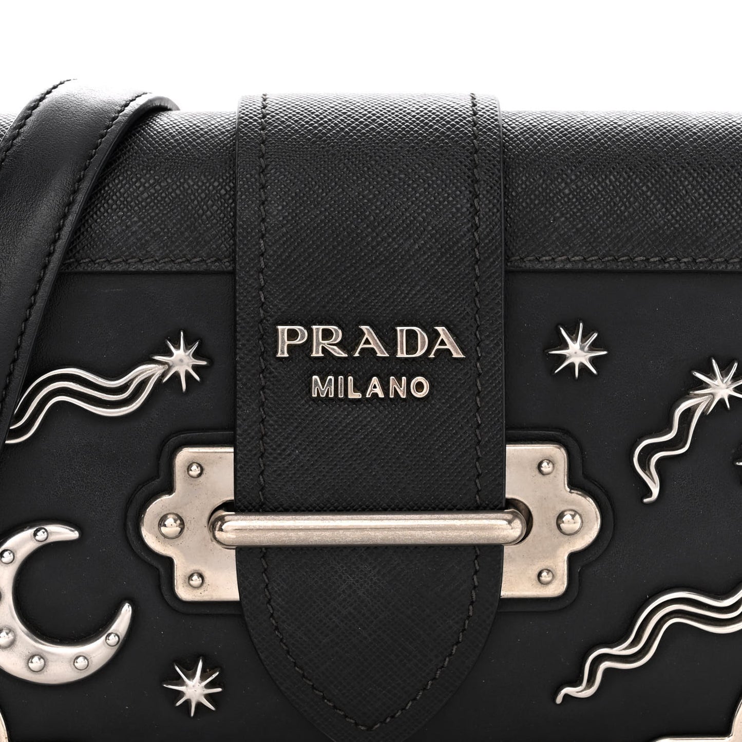 City Calf Saffiano Cahier Astrology Bag Black