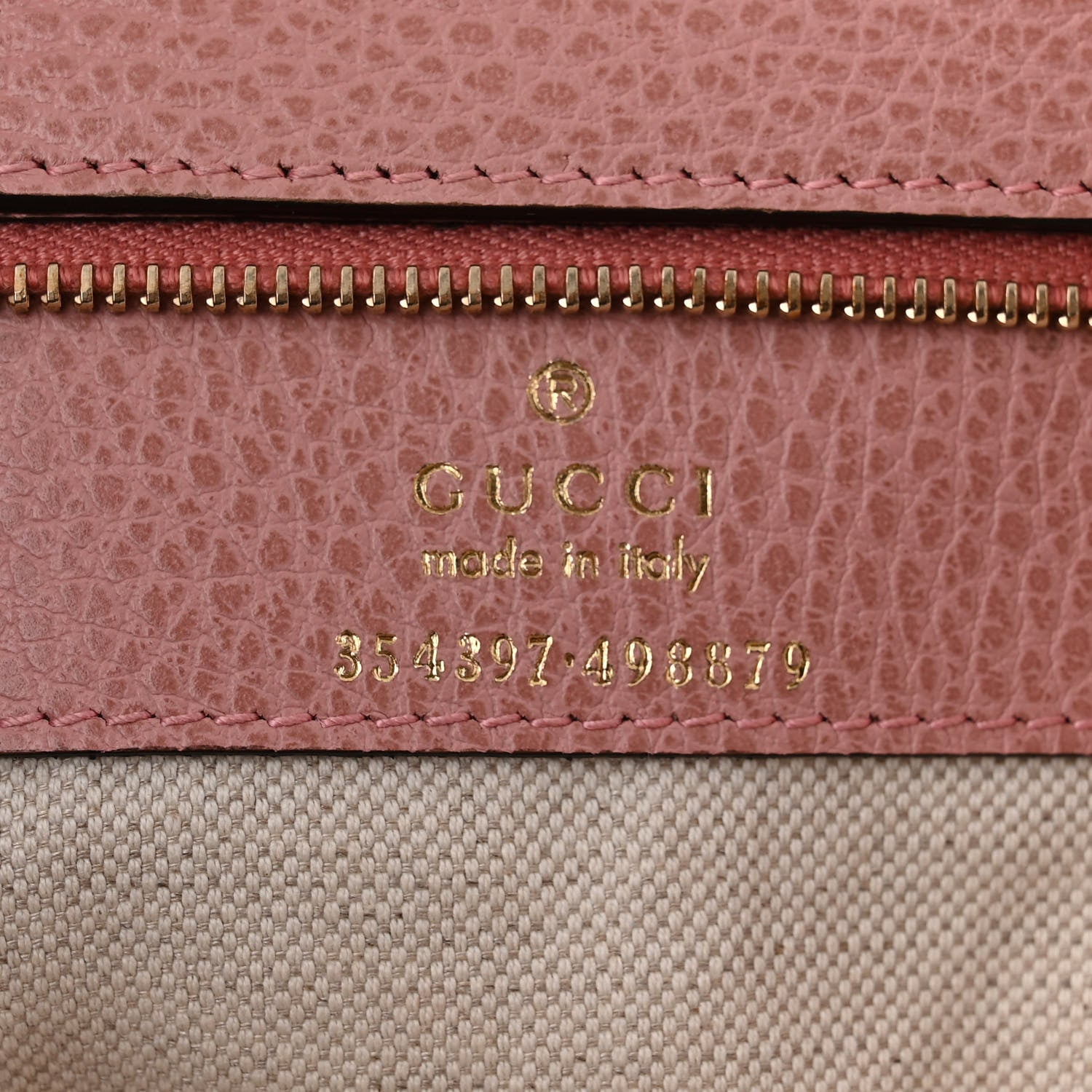 Gucci Dollar Calfskin Medium Swing Tote Grey Field Soft Pink 6 of 11