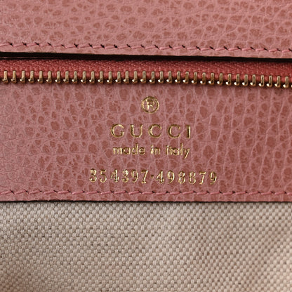 Gucci Dollar Calfskin Medium Swing Tote Grey Field Soft Pink 6 of 11