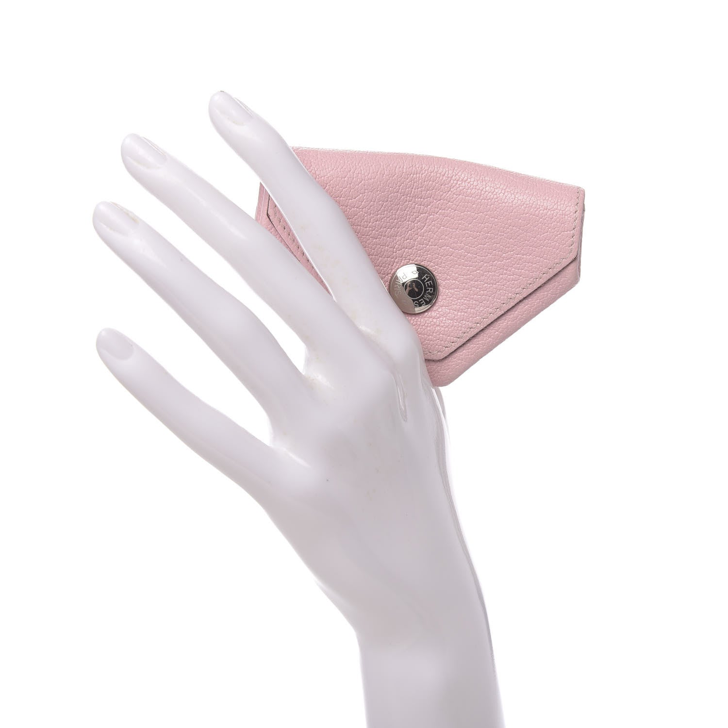 Hermes Chevre Mysore Le 24 Coin Purse Rose Sakura 2 of 7