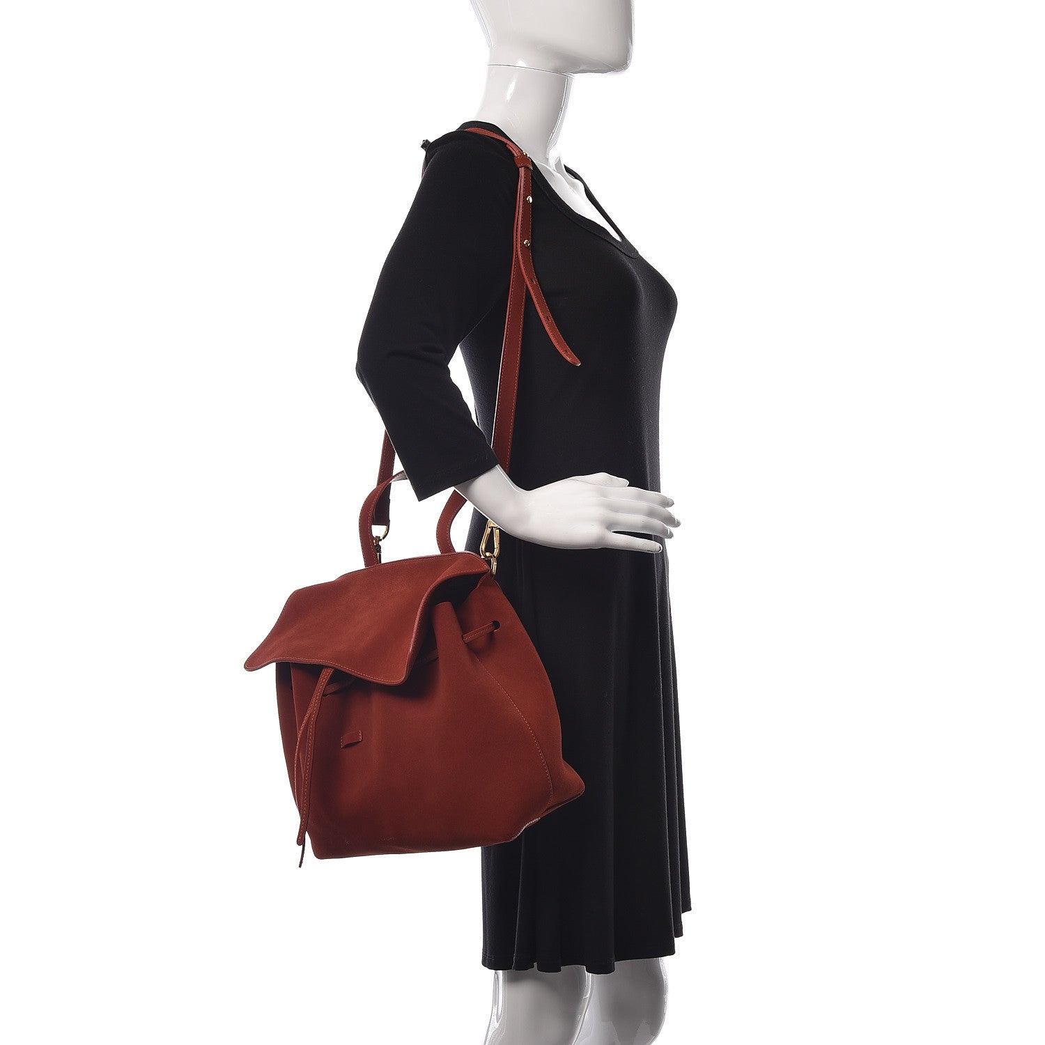 Mansur Gavriel Suede Mini Lady Bag Brick 2 of 9