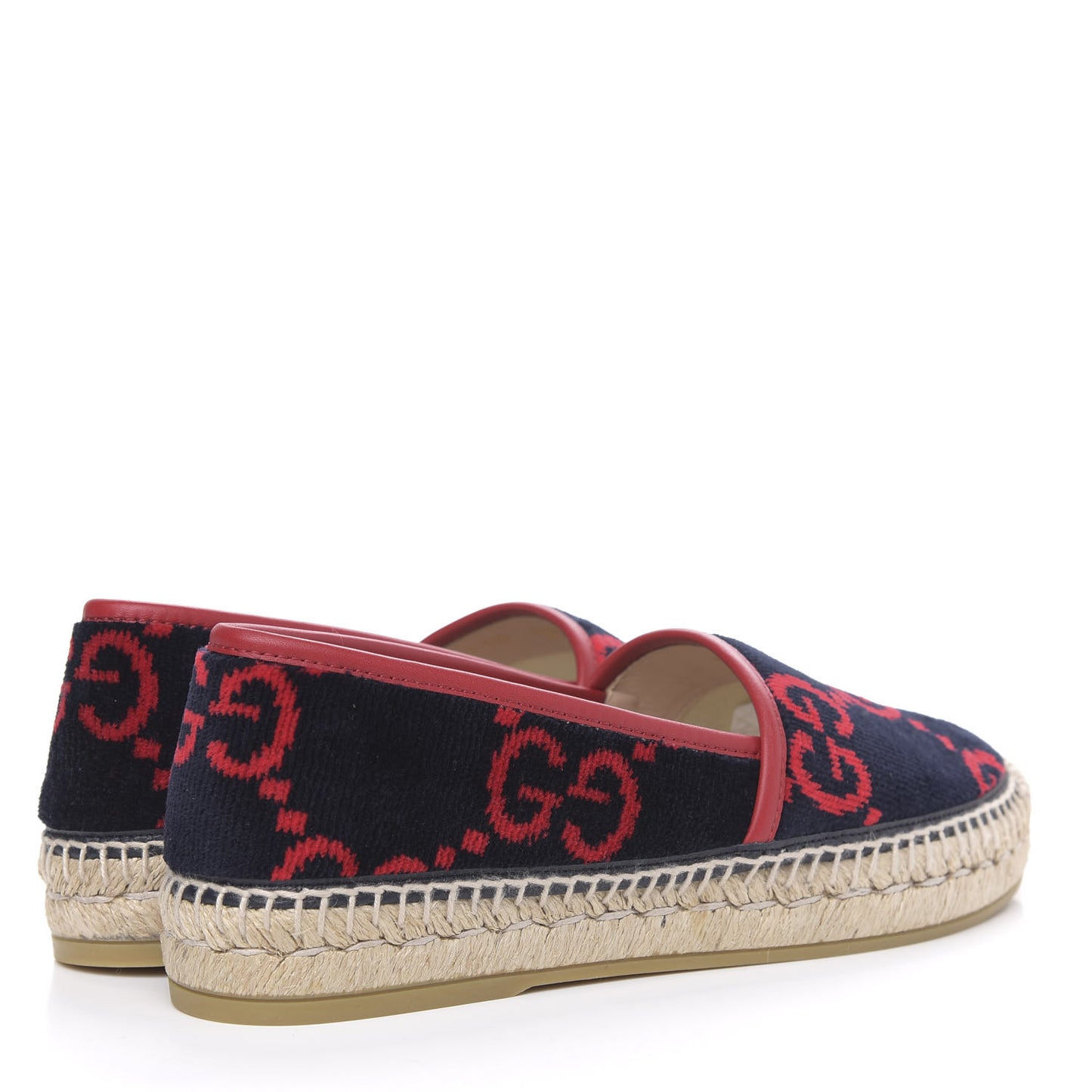 Terry Cloth GG Monogram Espadrilles 37 Blue Red