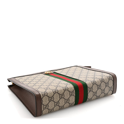Gucci GG Supreme Monogram Web Ophidia Pouch Brown 4 of 7