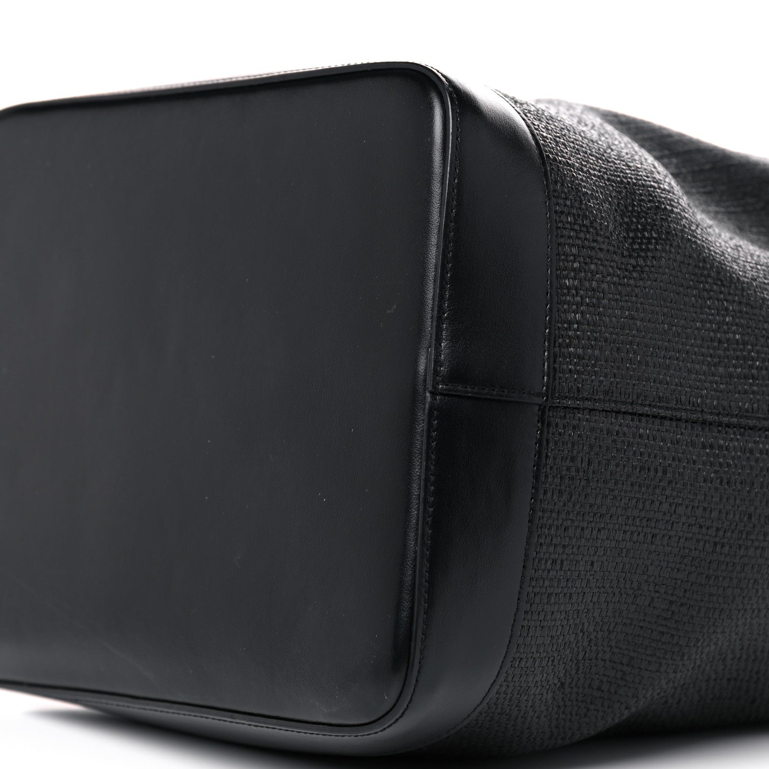 Saint Laurent Linen Canvas Teddy Shopping Bag Black 11 of 14