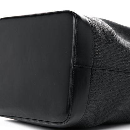 Saint Laurent Linen Canvas Teddy Shopping Bag Black 11 of 14