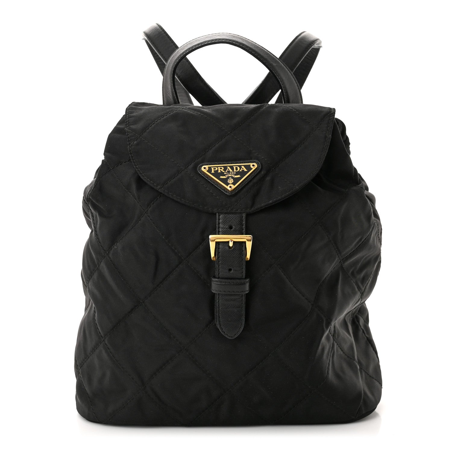 Prada Tessuto Nylon Vela Quilted Chain Backpack Black 1 of 13