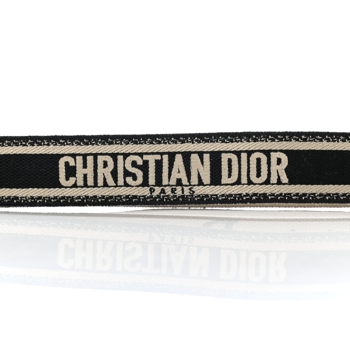Canvas Embroidered Shoulder Strap Black