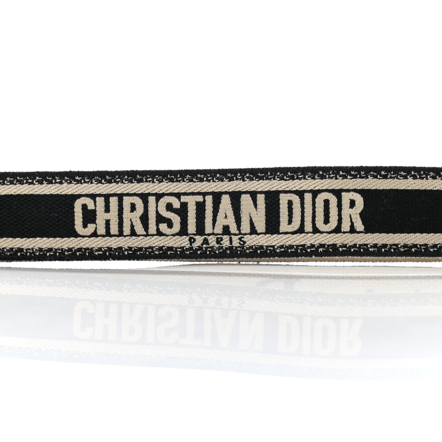 Christian Dior Canvas Embroidered Shoulder Strap Black 5 of 5