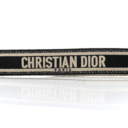 Christian Dior Canvas Embroidered Shoulder Strap Black 5 of 5