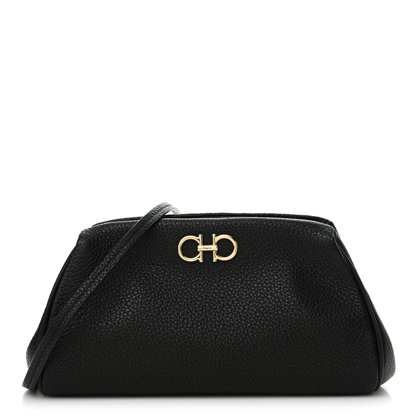 Calfskin Small Gancini Crossbody Black