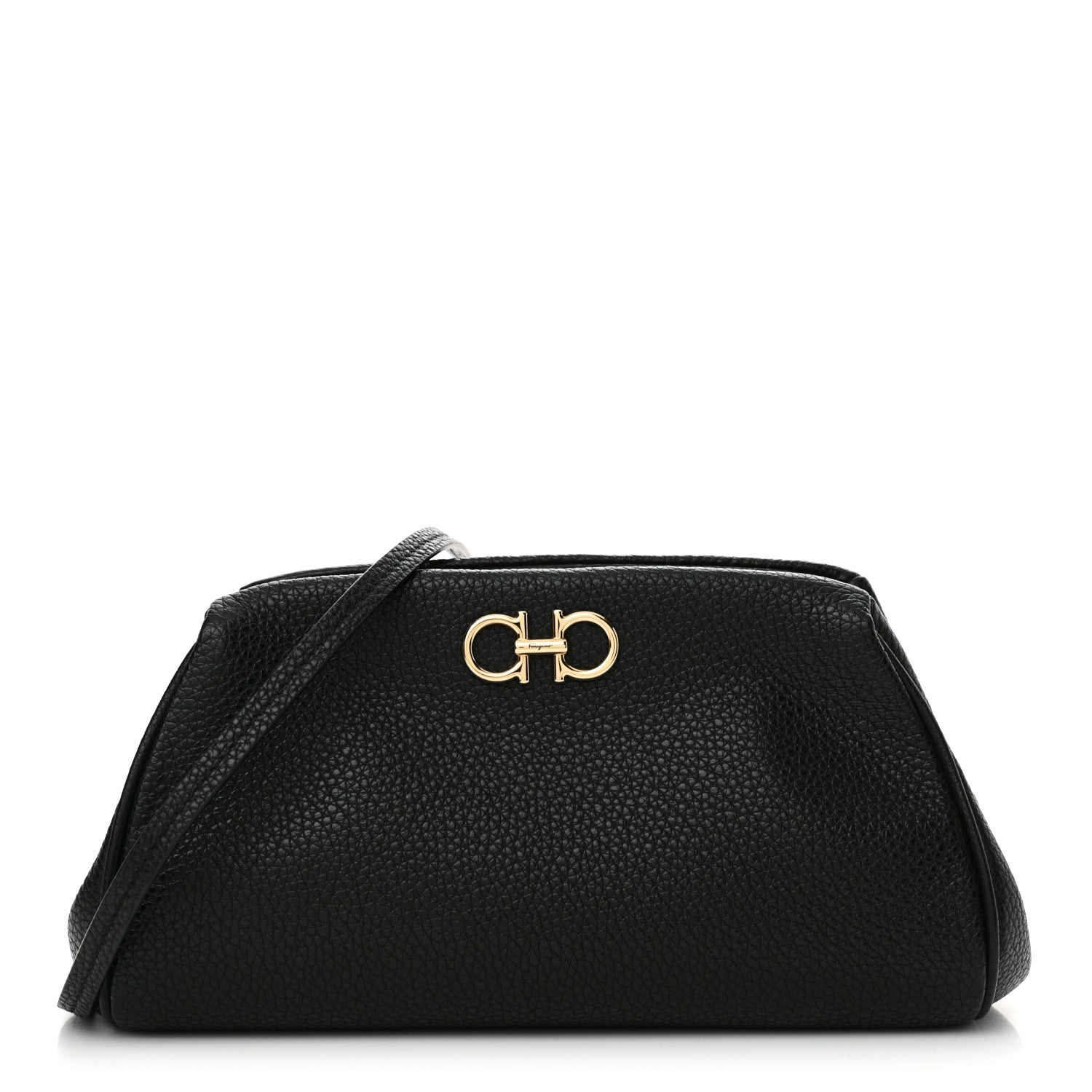 Salvatore Ferragamo Calfskin Small Gancini Crossbody Black 1 of 9