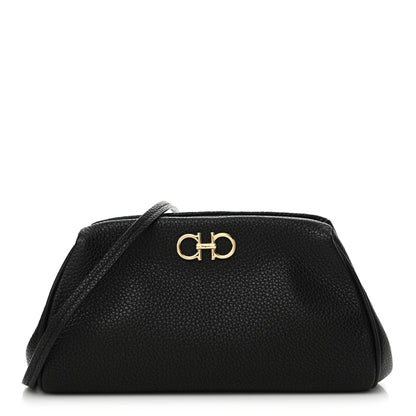 Salvatore Ferragamo Calfskin Small Gancini Crossbody Black 1 of 9