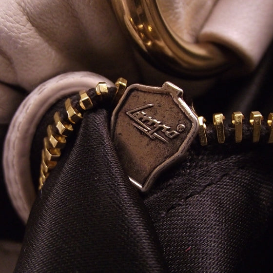 Leather Studded Hobo White