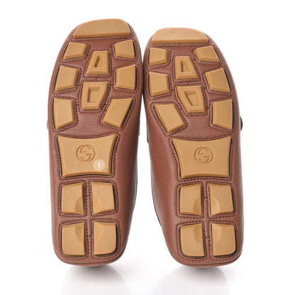 Gucci Calfskin Web Mens Buckle Loafers 6 Brown 7 of 8