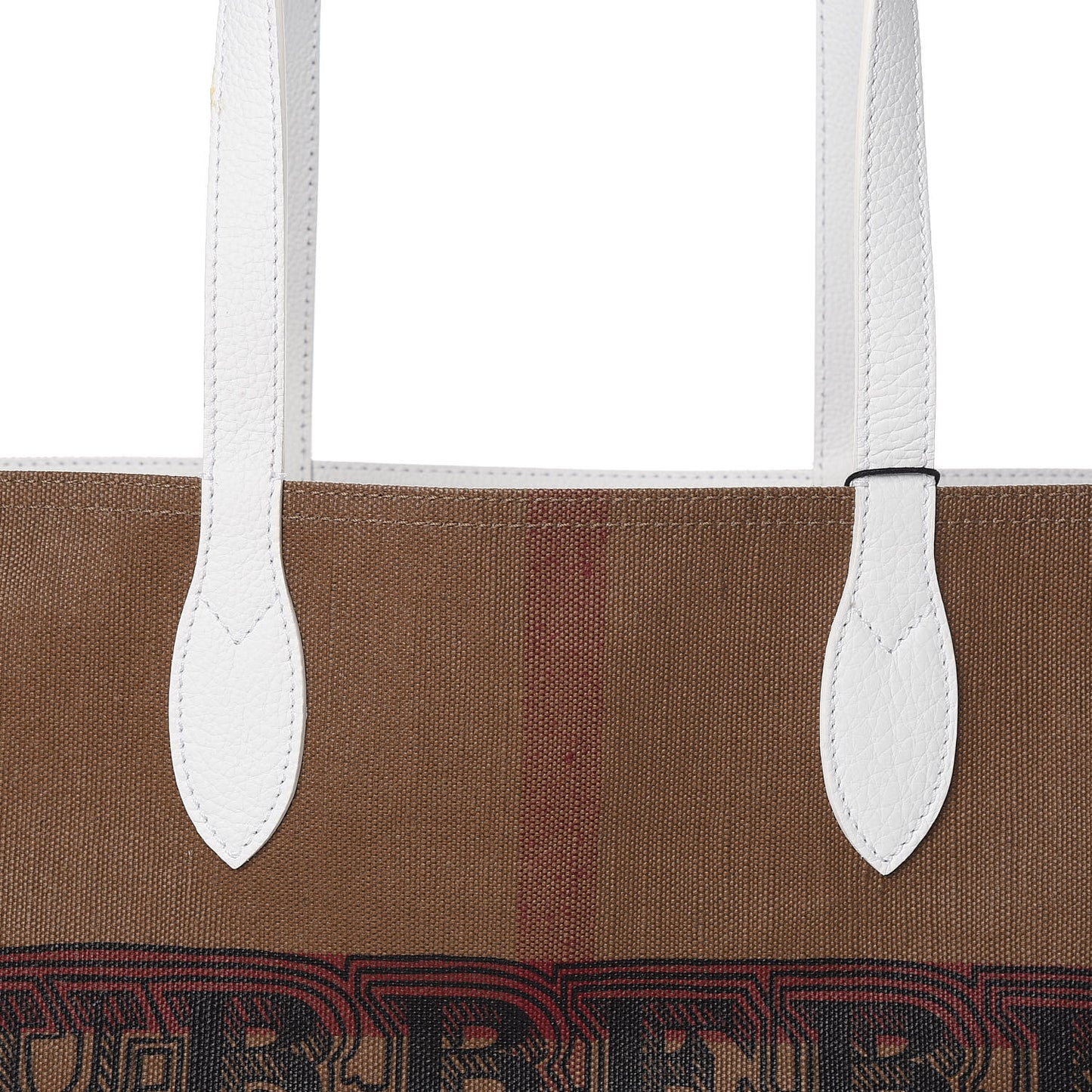 Coated Canvas Mega Check Medium Doodle Tote White